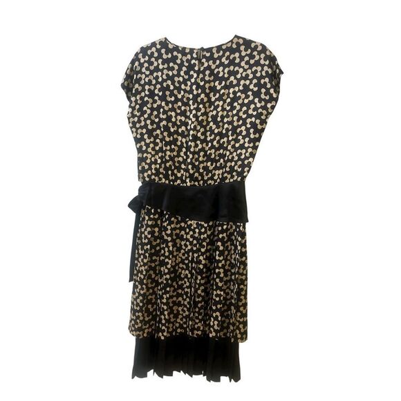 Vintage Nipon Boutique 100% silk dress gold & black sz 10 - Picture 3 of 6